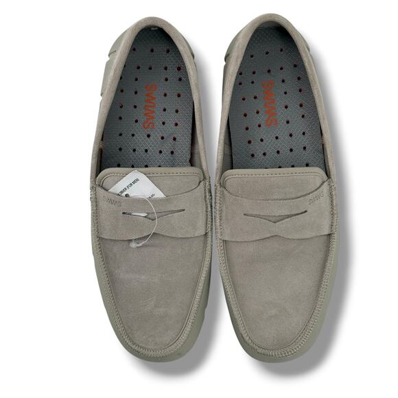 Swims Lux Driver Penny Loafer Shoes in Mist Men'ns Size 8 Suede Slip On Comfort - Picture 2 of 8